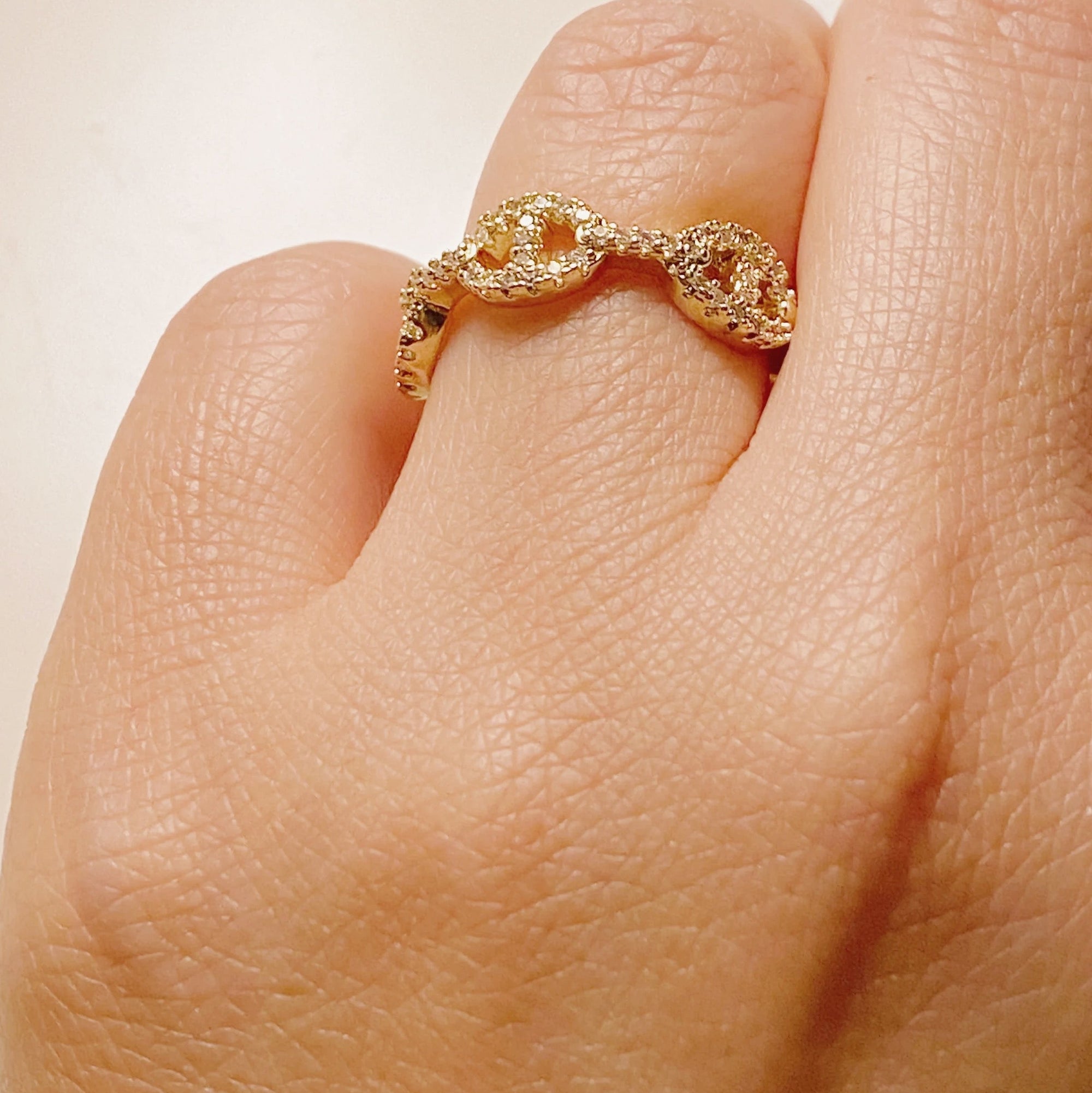 Celeste Pave Eternity Ring – Gold Plated Cubic Zirconia Band Lysandra Luxe