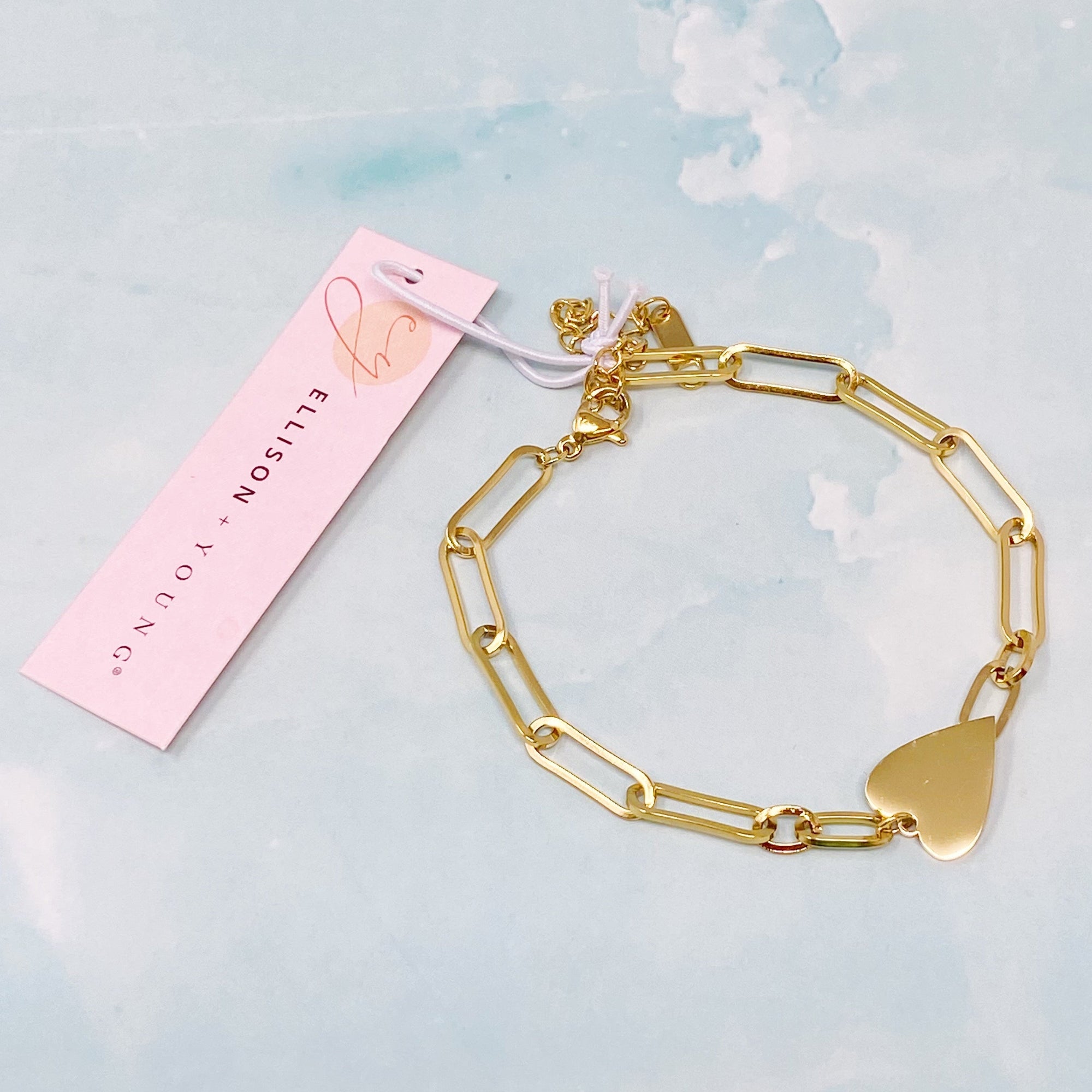 You Are My Side Heart Bracelet – Gold Stainless Steel Heart Charm Bracelet for Women | Tarnish Resistant Everyday Jewelry Lysandra Luxe