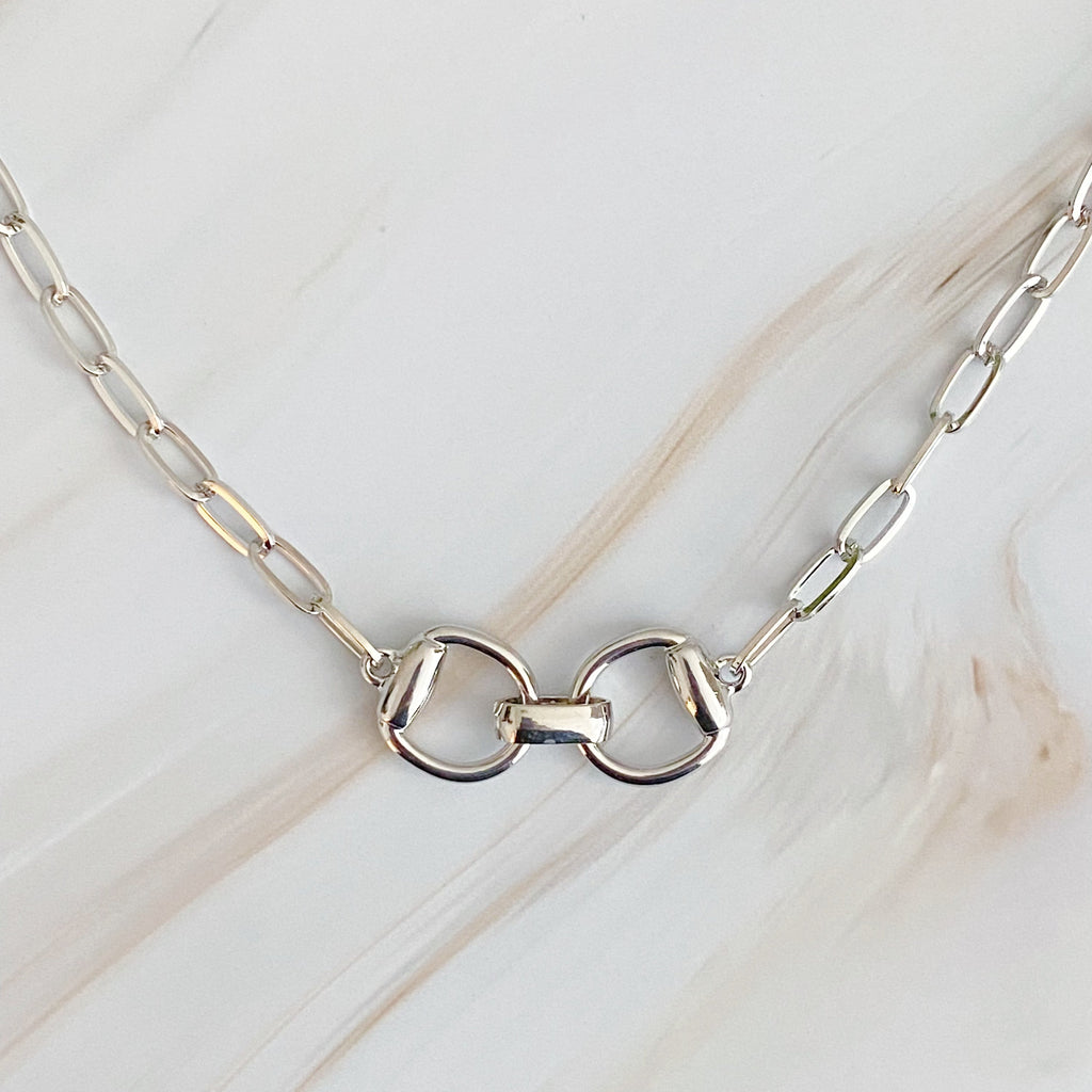 Equestrian Buckle Pendant Necklace – Designer-Inspired Gold Chain Lysandra Luxe
