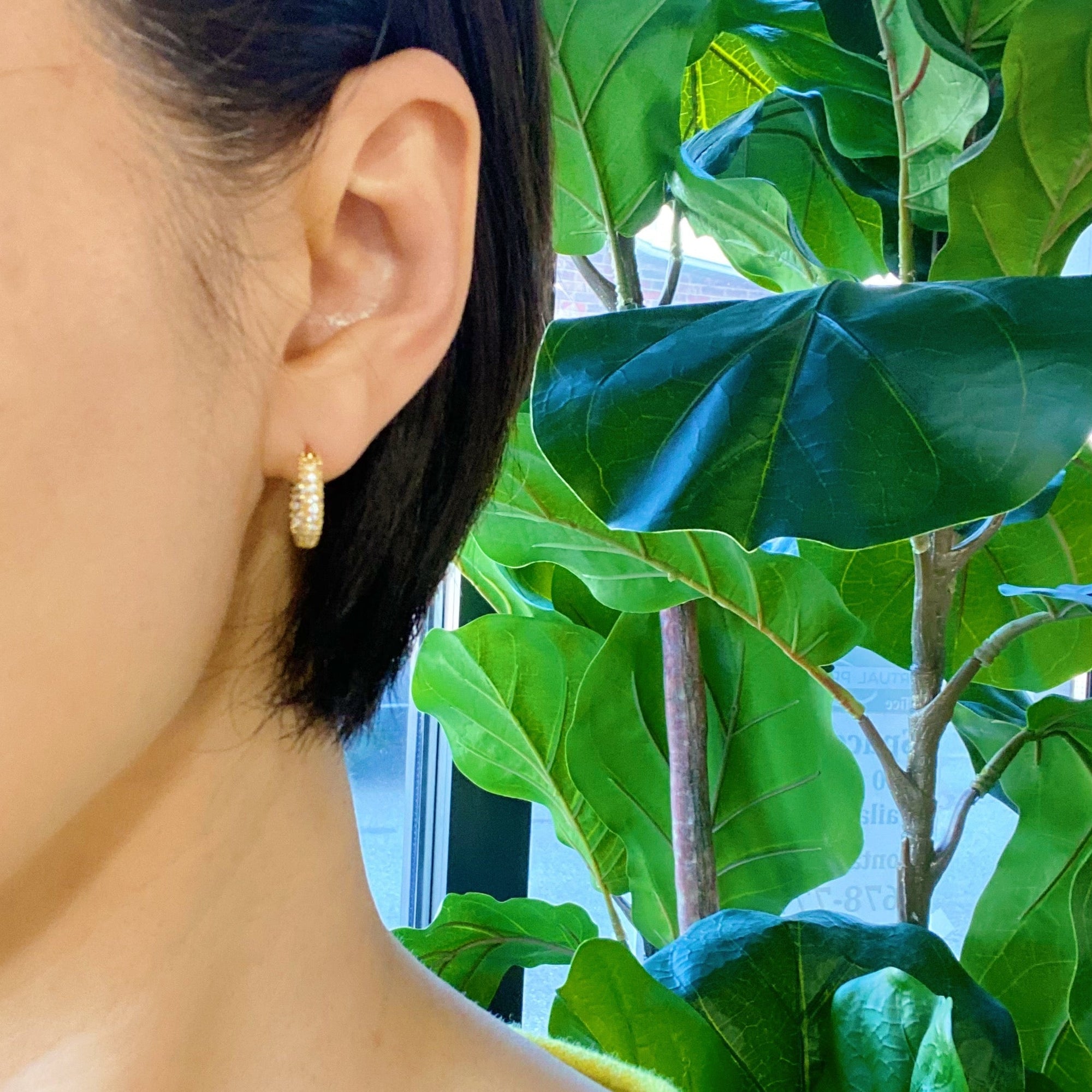 Celeste Sparkle Mini Hoop Earrings – Gold Plated Cubic Zirconia Hoops for Women | Elegant Small Statement Hoops Lysandra Luxe