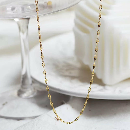 Four Pack Charming Chains – Gold Plated Stainless Steel Chain Necklaces for Women | Tarnish-Free, Charm-Ready Jewelry