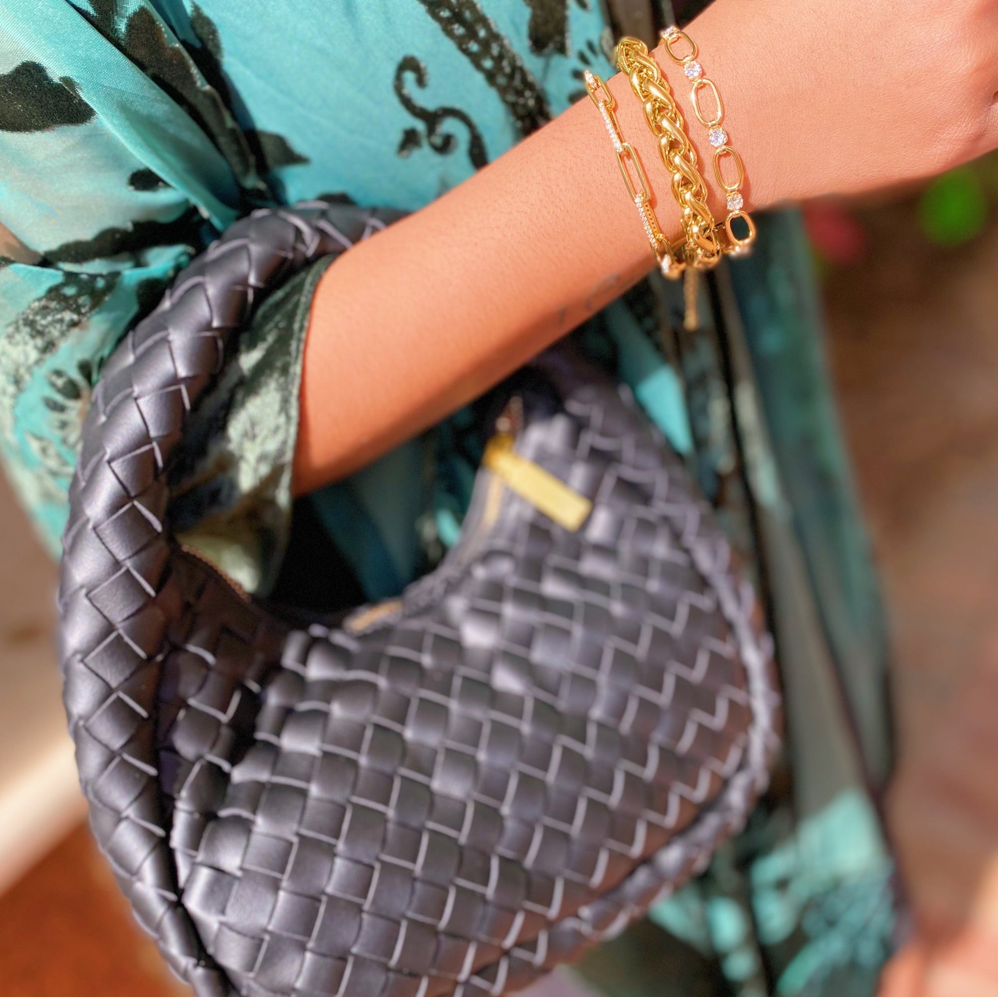 Alternating Shine Link Bracelet – Gold Plated Cubic Zirconia Chain Lysandra Luxe