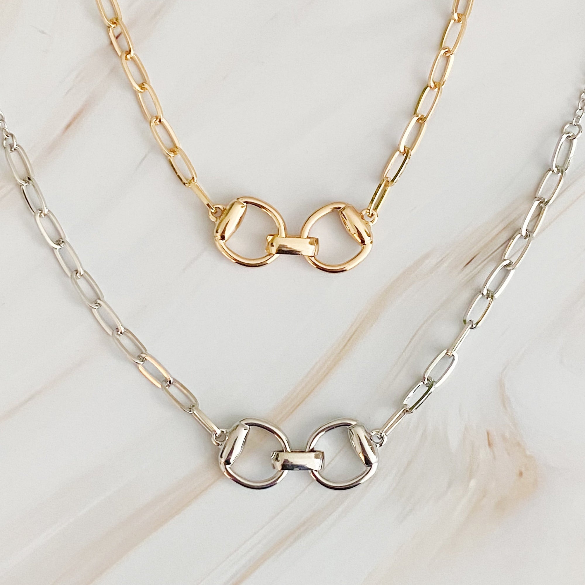Equestrian Buckle Pendant Necklace – Designer-Inspired Gold Chain Lysandra Luxe