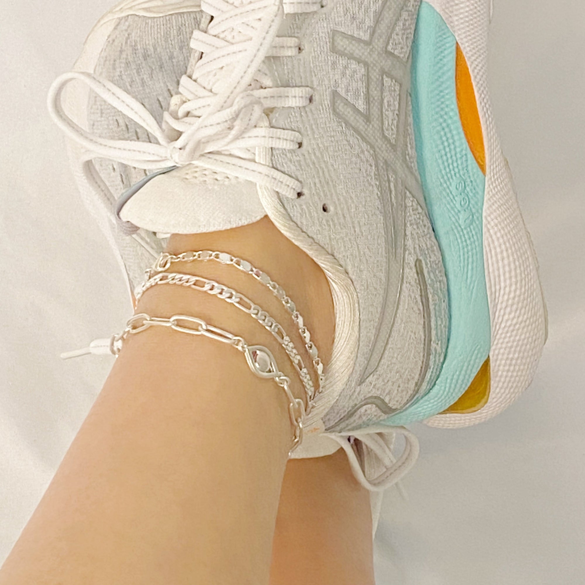 Savannah Layered Chain Anklet Set – 3-Piece Gold Toned Anklets