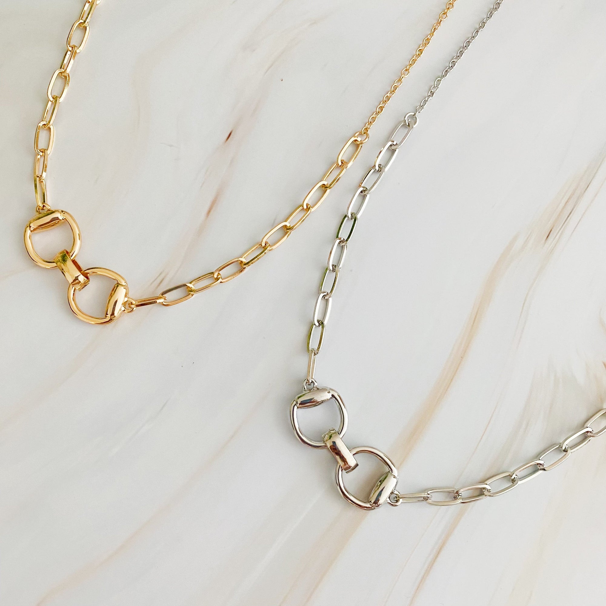 Equestrian Buckle Pendant Necklace – Designer-Inspired Gold Chain Lysandra Luxe