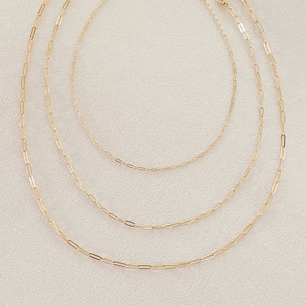 Triple Chain Link Necklace Set – 3-Piece Dainty Gold Layered Chains for Women | Minimalist Jewelry, Separate Closures, Alloy Metal Lysandra Luxe