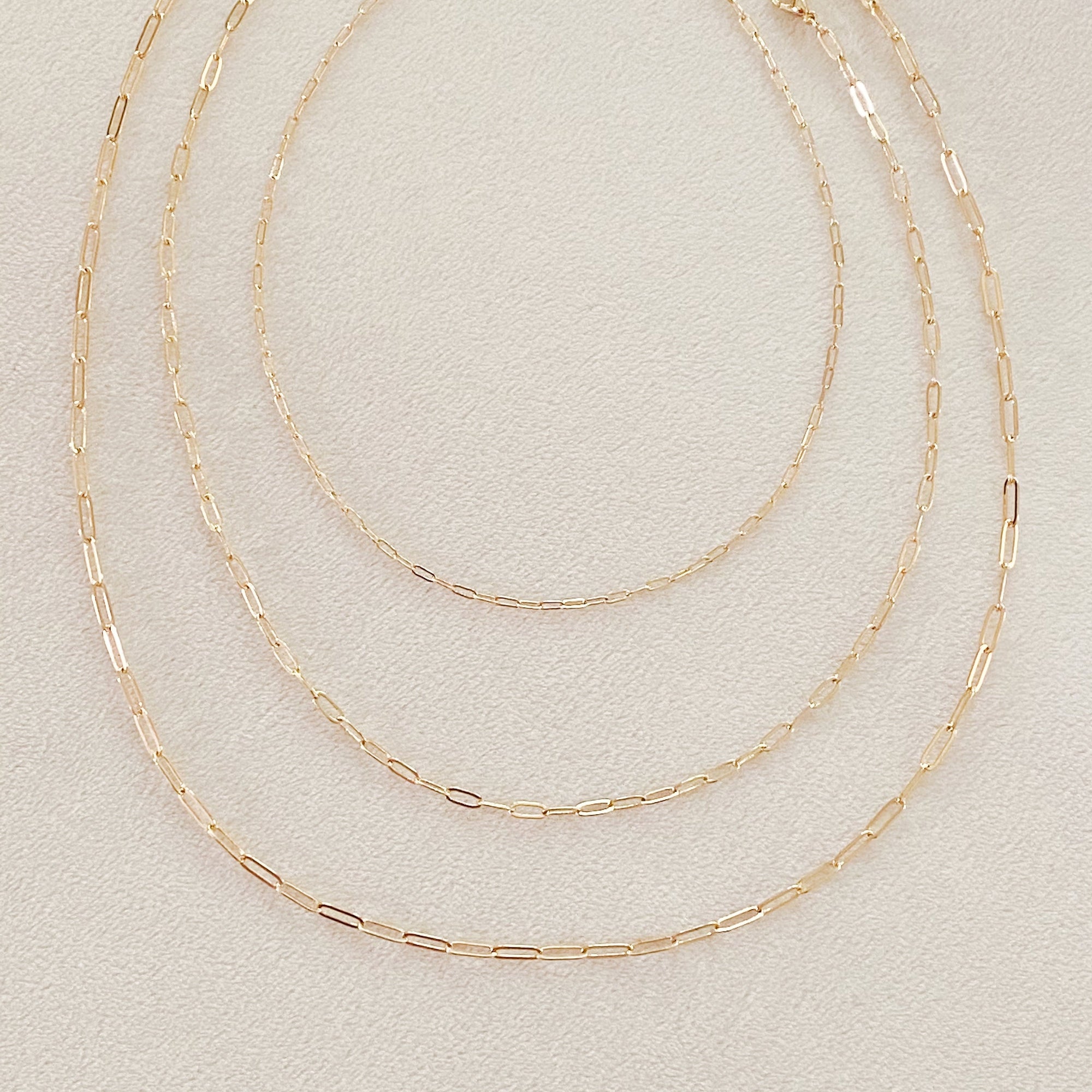 Triple Chain Link Necklace Set – 3-Piece Dainty Gold Layered Chains for Women | Minimalist Jewelry, Separate Closures, Alloy Metal Lysandra Luxe