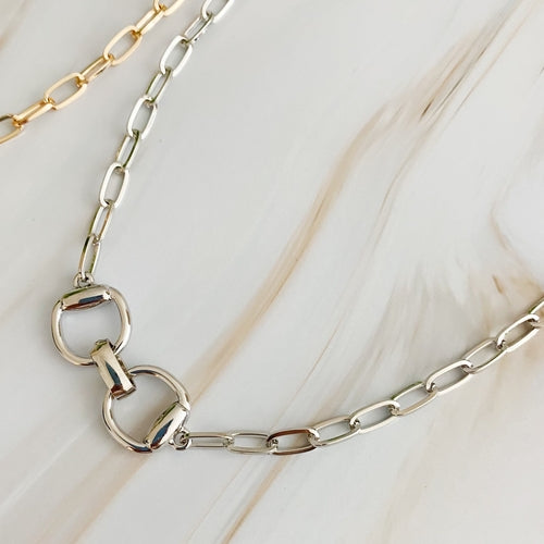 Equestrian Buckle Pendant Necklace – Designer-Inspired Gold Chain Lysandra Luxe