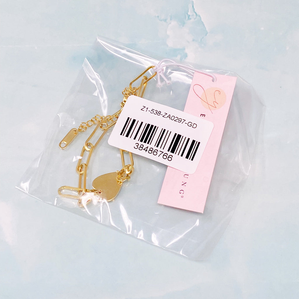 You Are My Side Heart Bracelet – Gold Stainless Steel Heart Charm Bracelet for Women | Tarnish Resistant Everyday Jewelry Lysandra Luxe