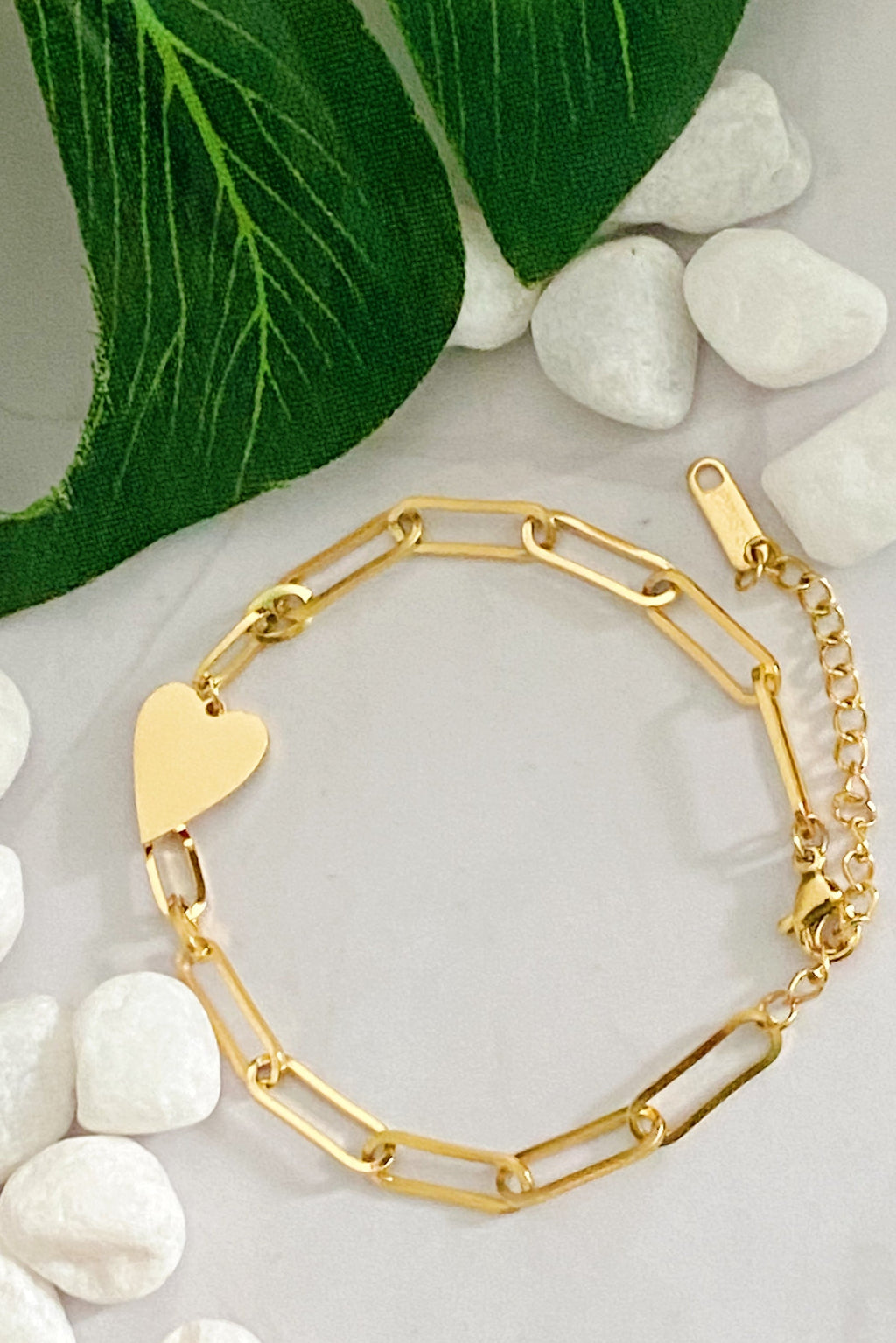 You Are My Side Heart Bracelet – Gold Stainless Steel Heart Charm Bracelet for Women | Tarnish Resistant Everyday Jewelry Lysandra Luxe