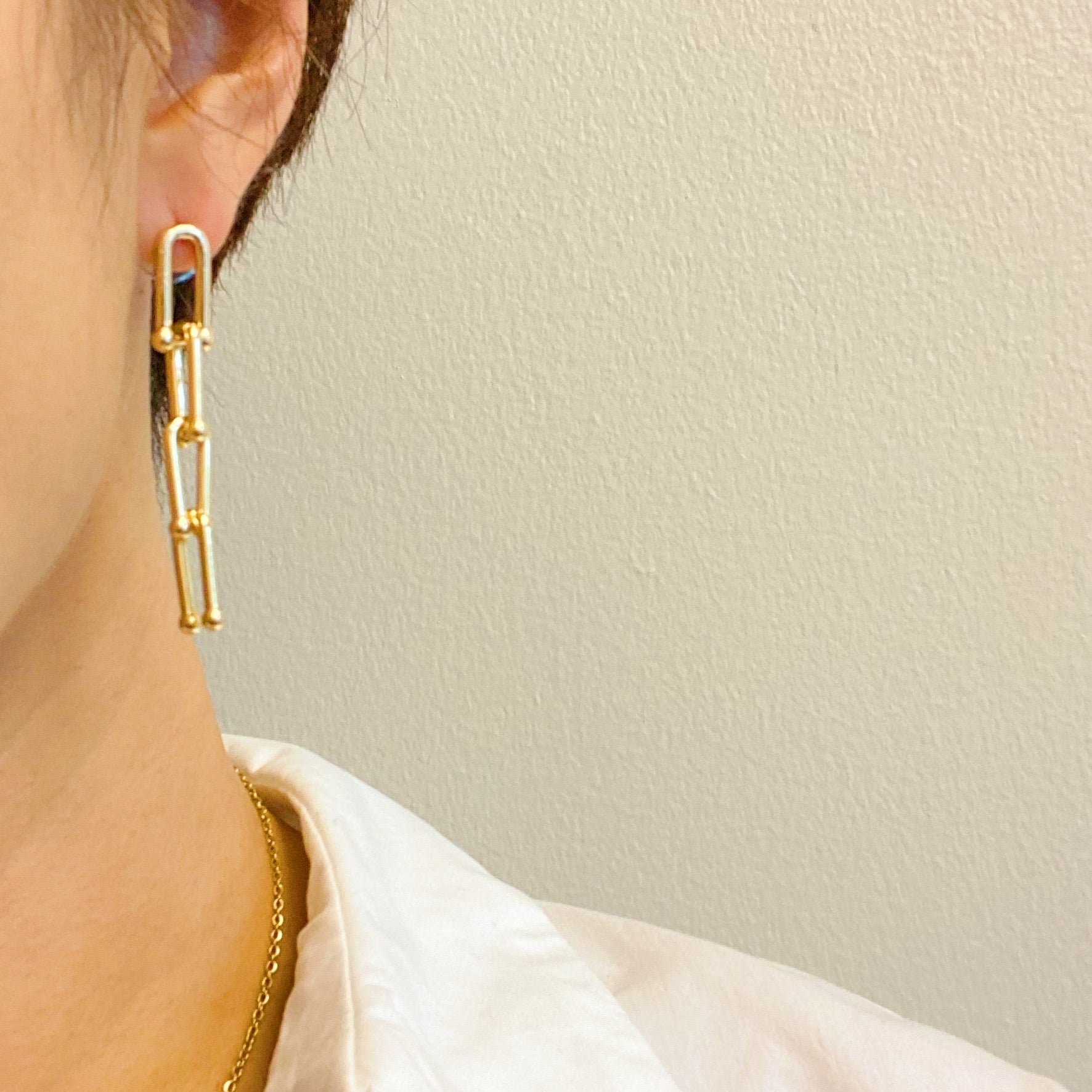 Gold Chain Link Drop Earrings for Women – Dainty Long Statement Earrings Lysandra Luxe