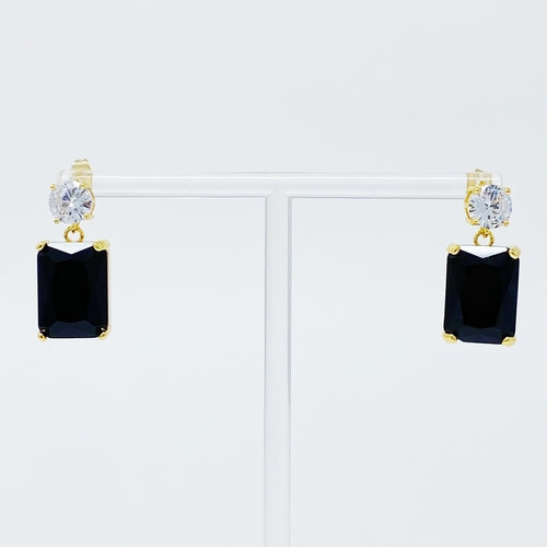 Regal Radiant & Round CZ Drop Earrings – Gold Plated Statement Jewelry Lysandra Luxe