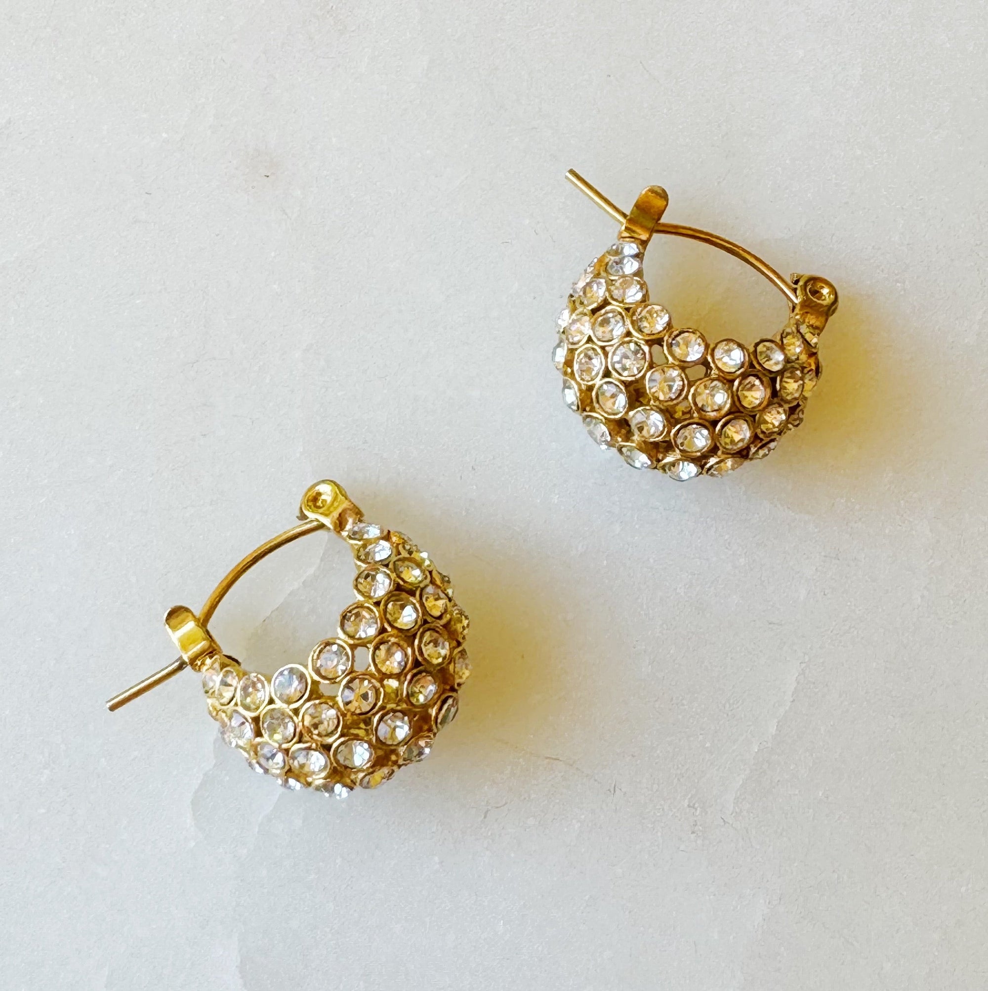 Isla Textured Sparkle Hoop Earrings – Gold Plated Mini Hoops Lysandra Luxe