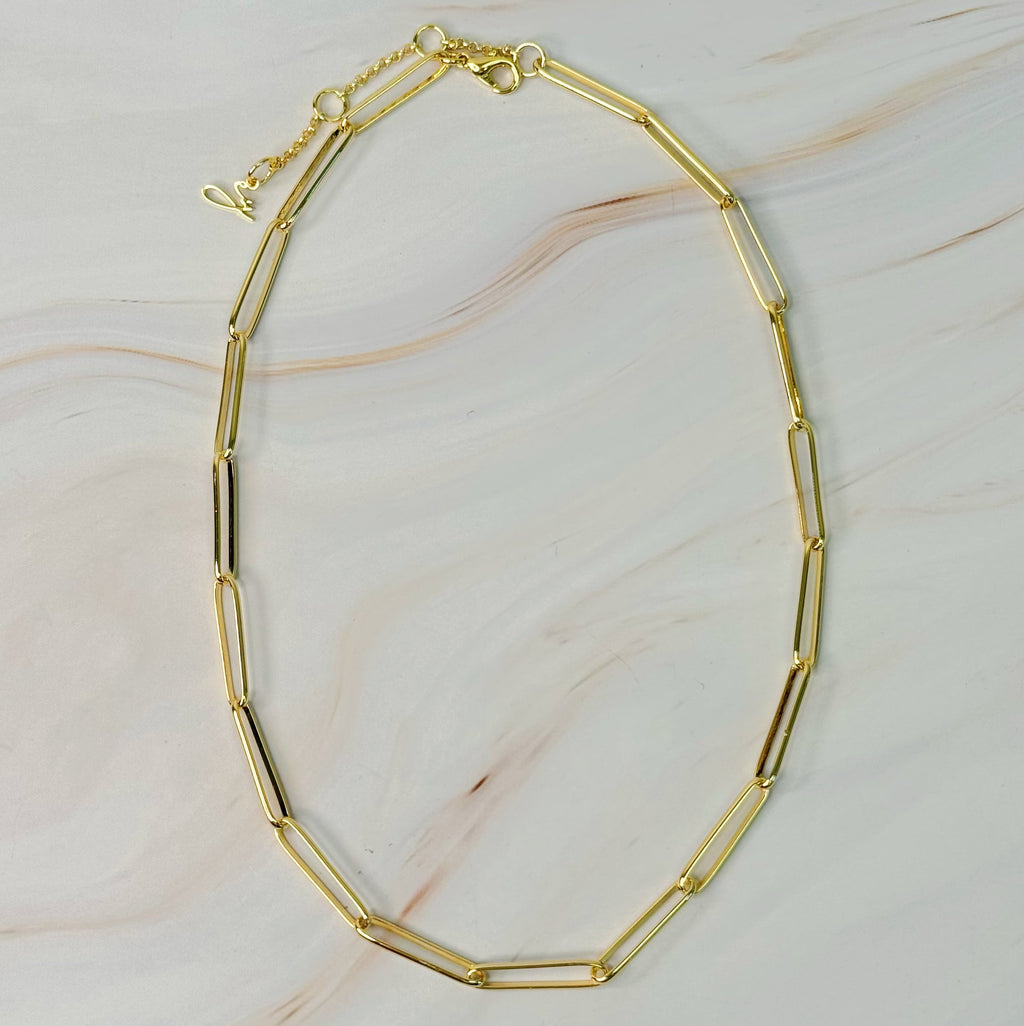 Savoy Clip-Link Statement Necklace – 18k Gold Plated Lysandra Luxe