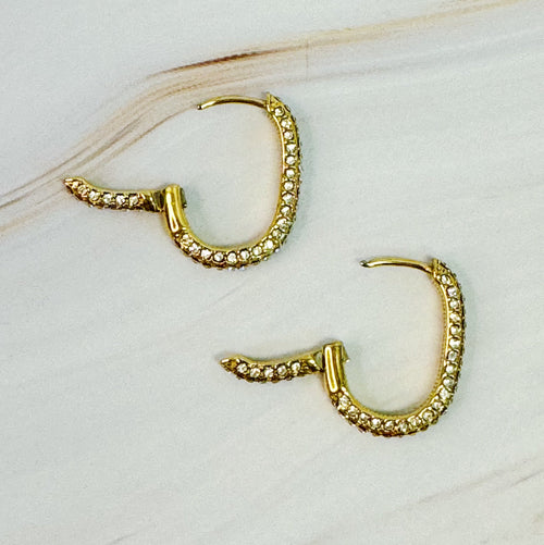 Aurelia Pave Oval Hoop Earrings – Gold Plated Sparkling Hoops Lysandra Luxe