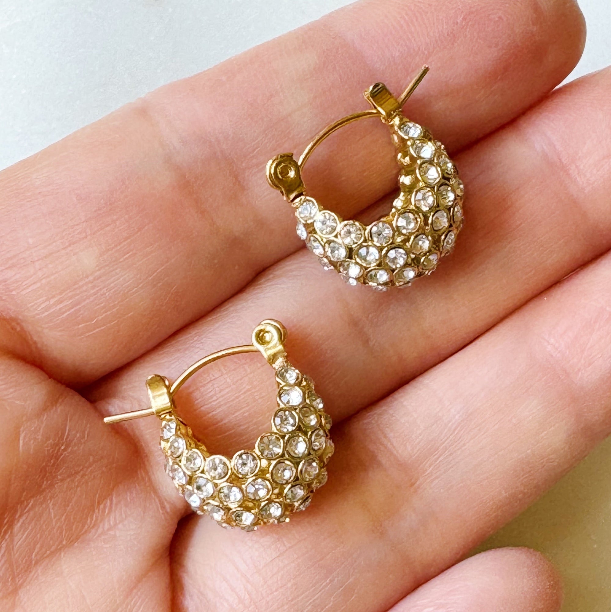 Isla Textured Sparkle Hoop Earrings – Gold Plated Mini Hoops Lysandra Luxe