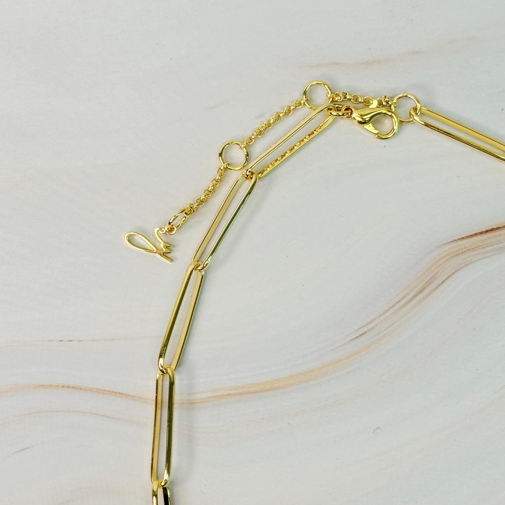 Savoy Clip-Link Statement Necklace – 18k Gold Plated Lysandra Luxe