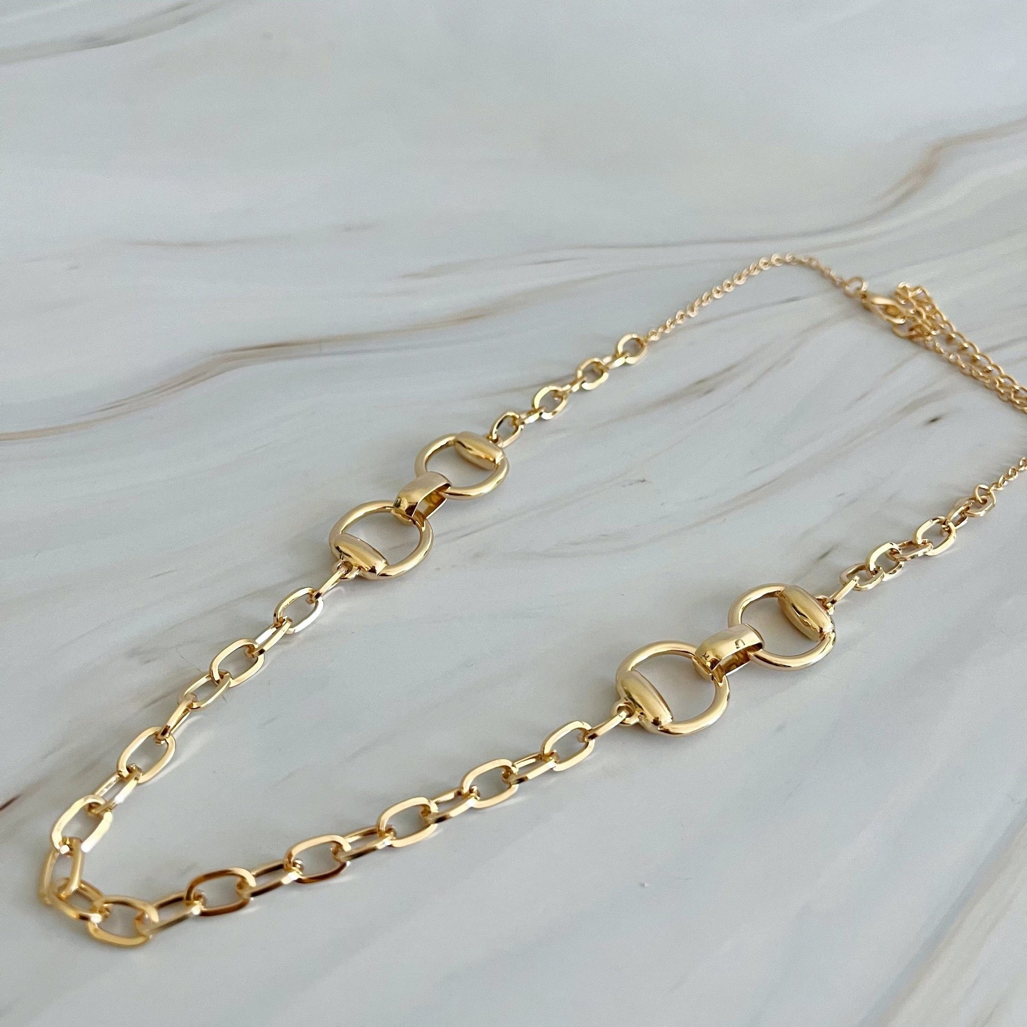 Equestrian Luxe Chain Necklace – Bold Gold or Silver Statement Piece Lysandra Luxe