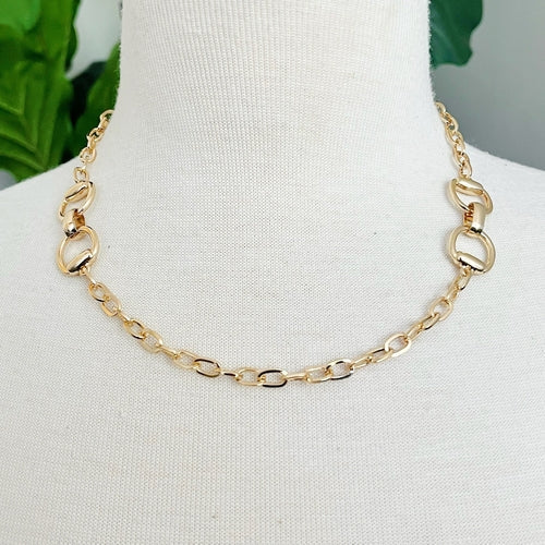 Equestrian Luxe Chain Necklace – Bold Gold or Silver Statement Piece Lysandra Luxe
