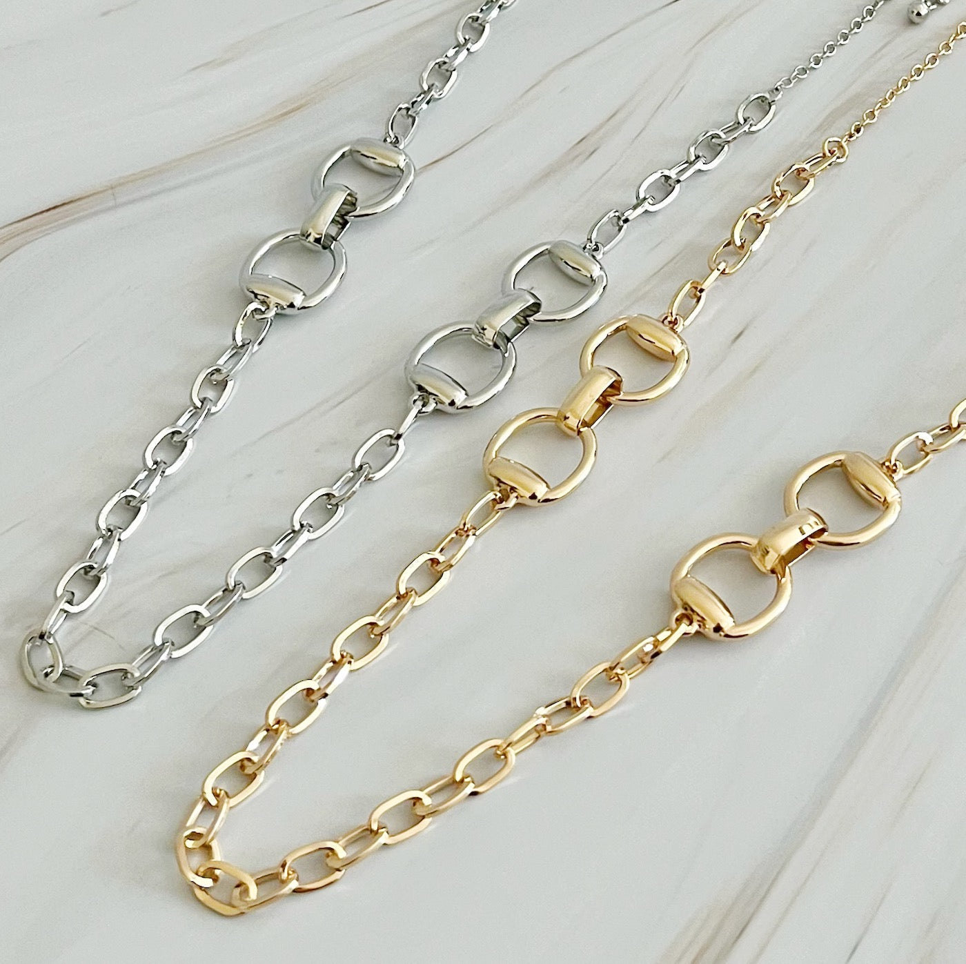 Equestrian Luxe Chain Necklace – Bold Gold or Silver Statement Piece Lysandra Luxe
