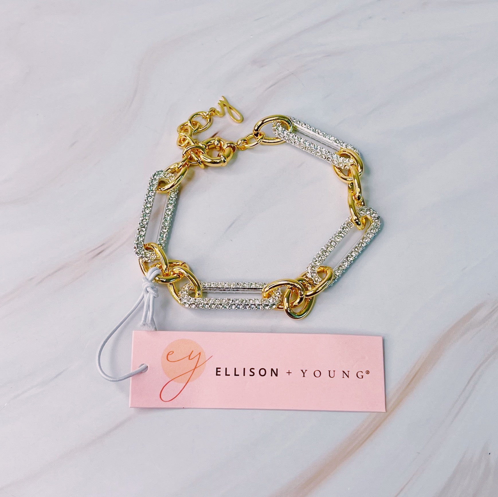 Chic and Glam Chain Bracelet – 18k Gold Plated Link Chain Bracelet for Women | Elegant Gold Statement Bracelet, Modern Fashion Jewelry
