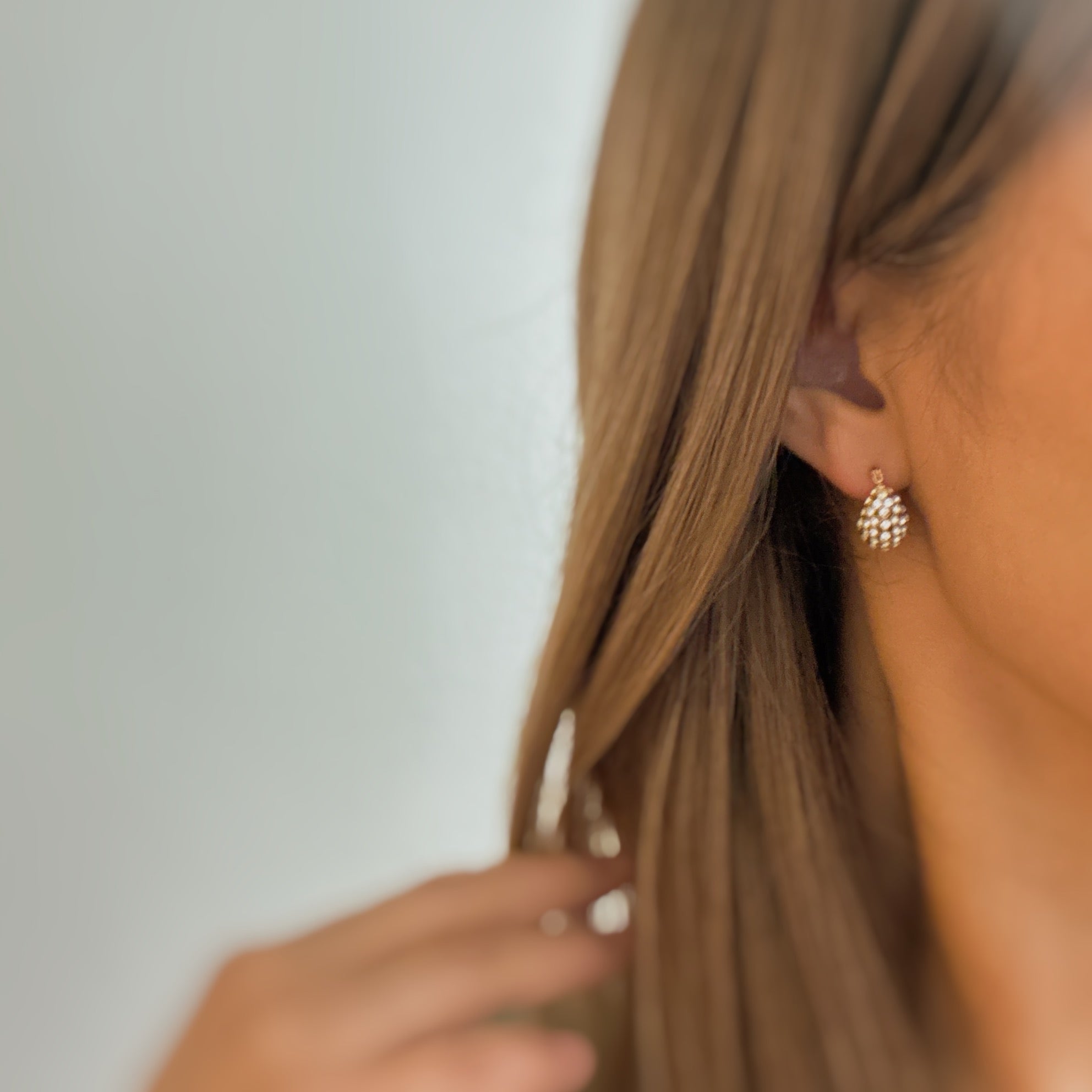 Isla Textured Sparkle Hoop Earrings – Gold Plated Mini Hoops Lysandra Luxe