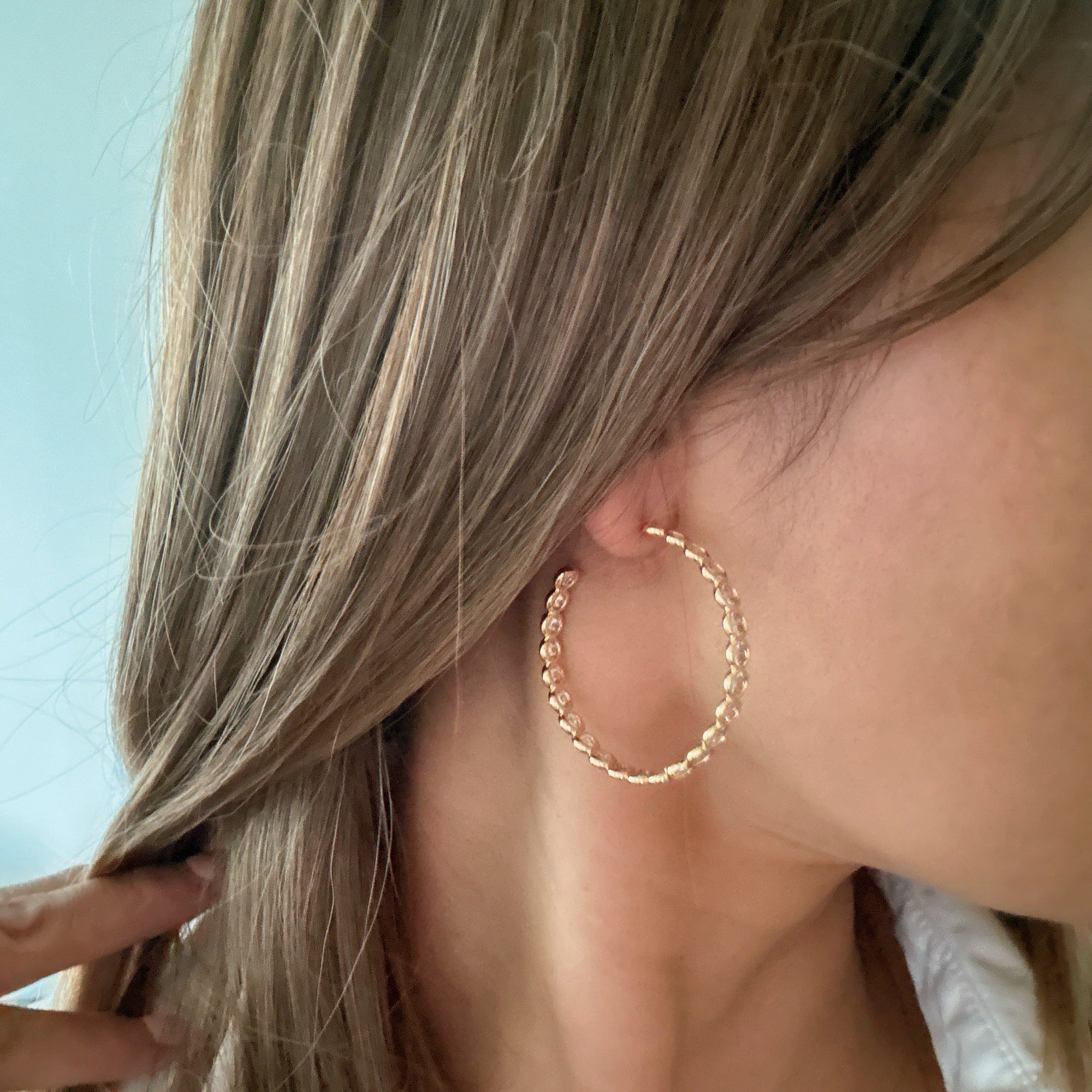 Aurora Bezel-Set Crystal Hoop Earrings – Statement & Classic Sizes Lysandra Luxe