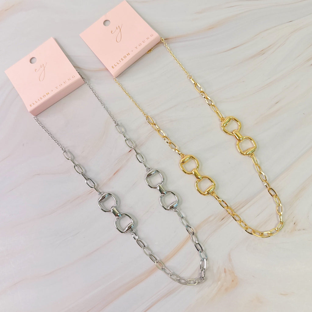 Equestrian Luxe Chain Necklace – Bold Gold or Silver Statement Piece Lysandra Luxe