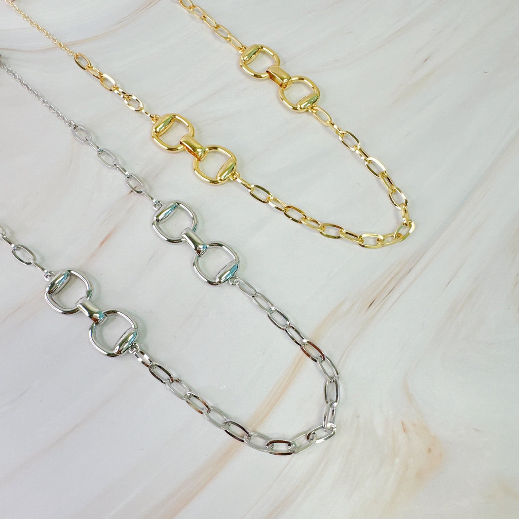 Equestrian Luxe Chain Necklace – Bold Gold or Silver Statement Piece Lysandra Luxe