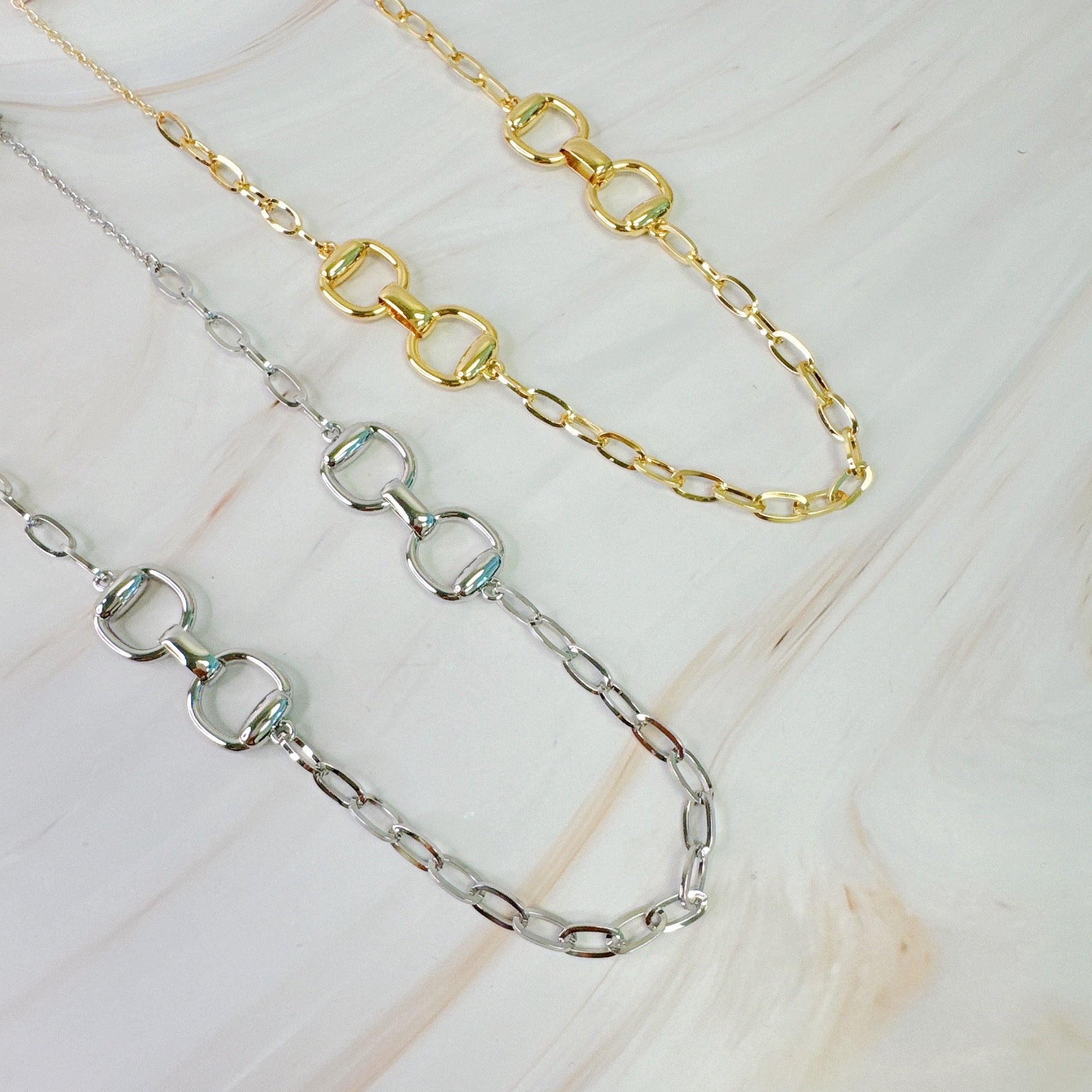 Equestrian Luxe Chain Necklace – Bold Gold or Silver Statement Piece Lysandra Luxe
