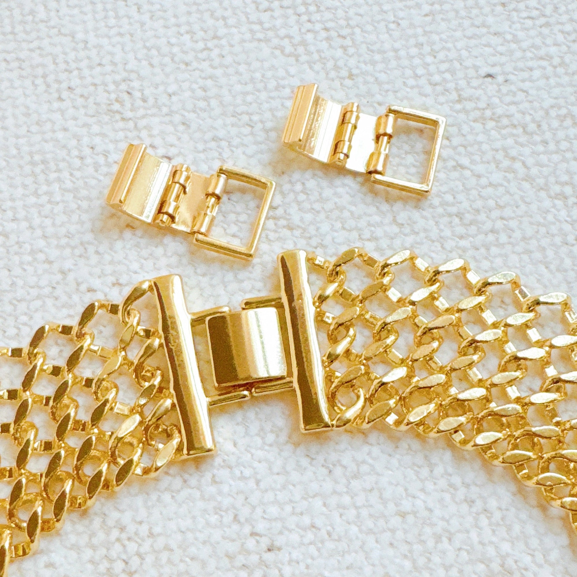 Lux Lattice Chain Necklace – 18K Gold Plated Statement Link Necklace for Women