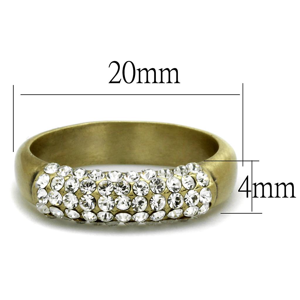 Golden Pavé Sparkle Band – Minimalist Gold-Tone Ring with Clear CZ Accents Lysandra Luxe