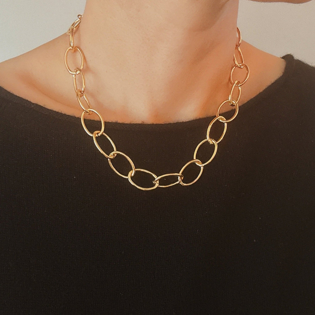 Cosmopolitan Charm Necklace – Gold Chain Necklace for Women, 18K Gold Plated Stainless Steel, Modern Office Jewelry Lysandra Luxe