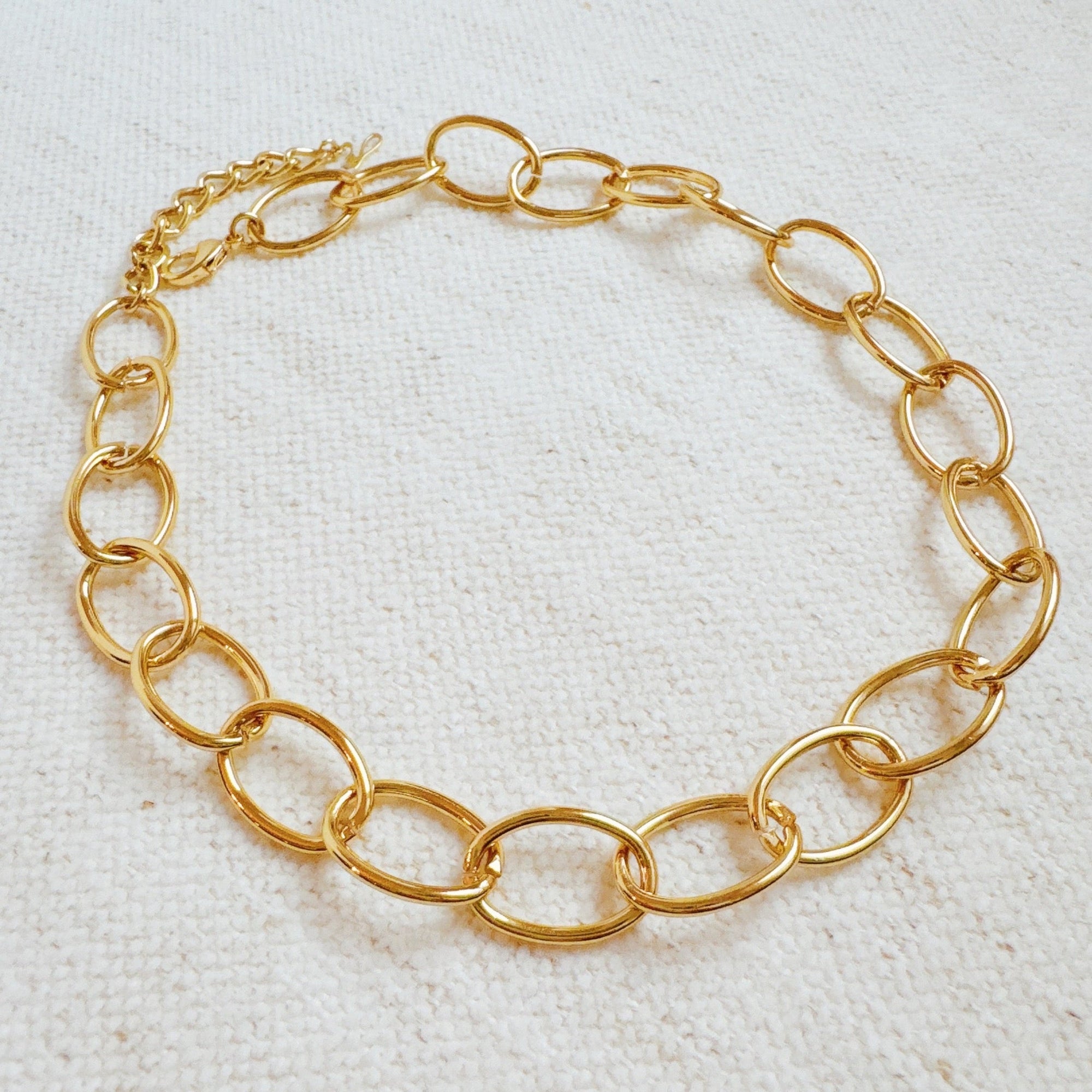 Cosmopolitan Charm Necklace – Gold Chain Necklace for Women, 18K Gold Plated Stainless Steel, Modern Office Jewelry