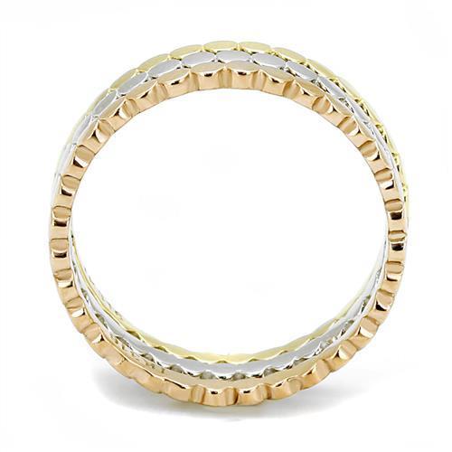 The Tri-Tone Harmony Stack – Trio Stacking Rings in Gold, Silver, and Rose Gold Circles (Stainless Steel) Lysandra Luxe