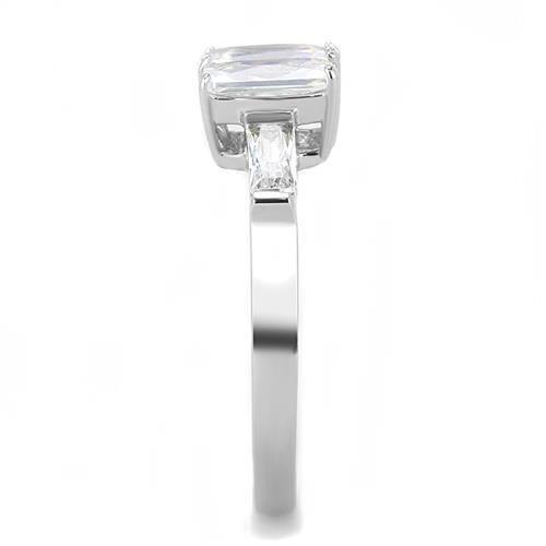 The Radiant Harmony Ring – Dual Radiant-Cut Stones with Rotated Accents in Polished Stainless Steel Lysandra Luxe