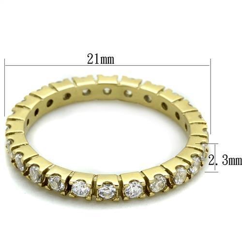 The Golden Eternity Band – Clear CZ Eternity Ring in IP Gold Stainless Steel Lysandra Luxe
