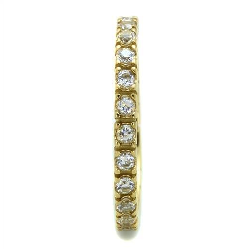 The Golden Eternity Band – Clear CZ Eternity Ring in IP Gold Stainless Steel Lysandra Luxe