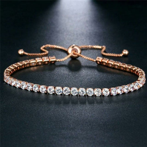 Simple Tennis Bracelet – Adjustable CZ Sparkle Luxury Jewelry