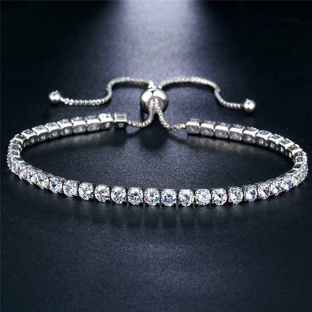Simple Tennis Bracelet – Adjustable CZ Sparkle Luxury Jewelry