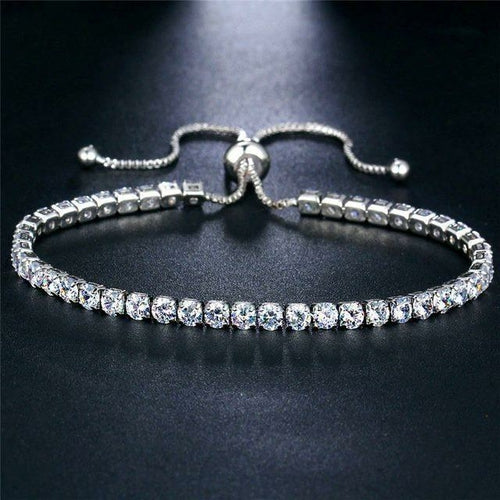 Simple Tennis Bracelet – Adjustable CZ Sparkle Luxury Jewelry