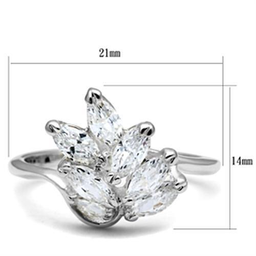 The Marquise Cluster Ring – Sterling Silver Band with Marquise-Cut Clear CZ Cluster Lysandra Luxe