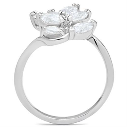 The Marquise Cluster Ring – Sterling Silver Band with Marquise-Cut Clear CZ Cluster Lysandra Luxe