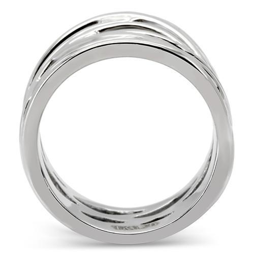 The Sculpted Wave Ring – Abstract Silver Statement Ring in High‑Polish Stainless Steel Lysandra Luxe