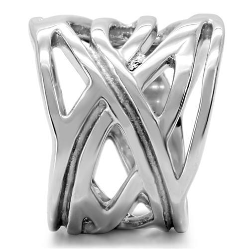 The Sculpted Wave Ring – Abstract Silver Statement Ring in High‑Polish Stainless Steel Lysandra Luxe